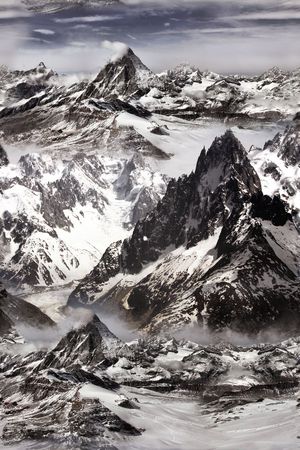 雪山印花花型图片