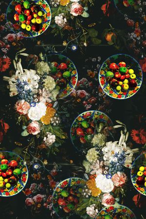 油画印花花型图片