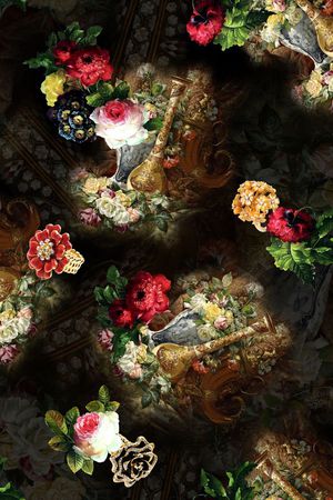 油画花印花花型图片