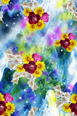 花卉印花花型图片