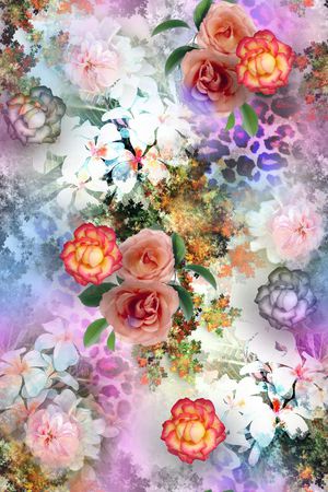 花卉印花花型图片