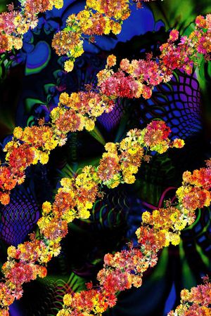 流行花卉印花花型图片