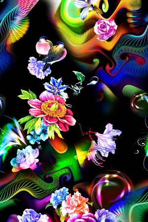 花卉印花花型图片