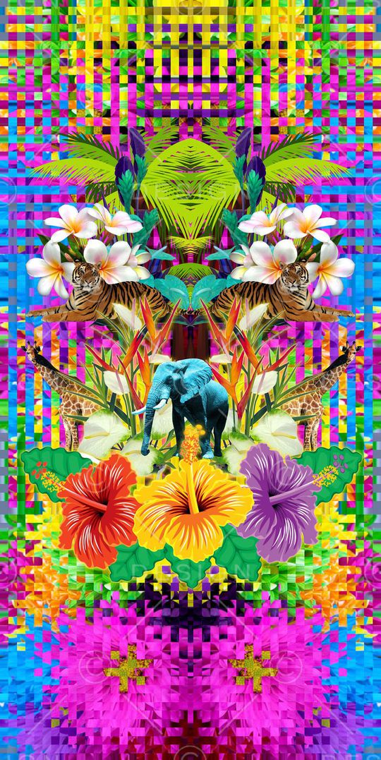 百兽印花花型图片