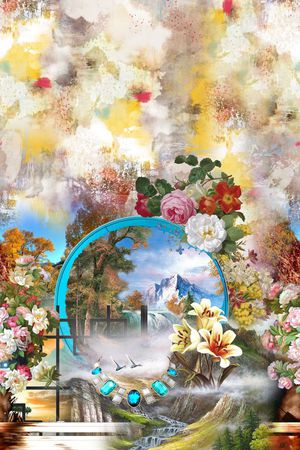 画框印花花型图片