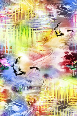 中国风印花花型图片