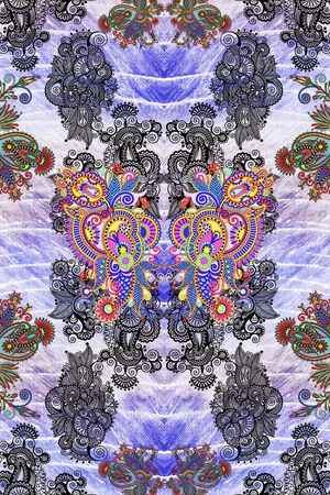 手绘印花花型图片