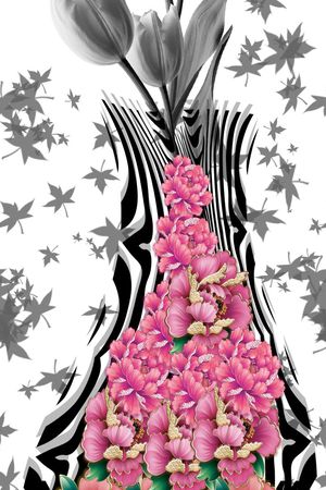 艺术美感花瓶印花花型图片