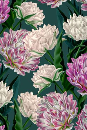 油画 复古印花花型图片