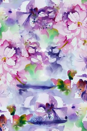 水彩印花花型图片