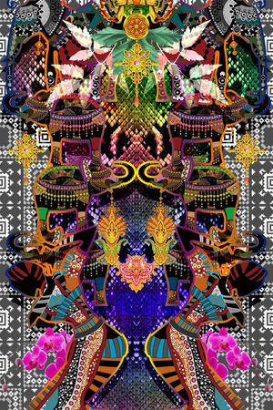 定位服装印花花型图片