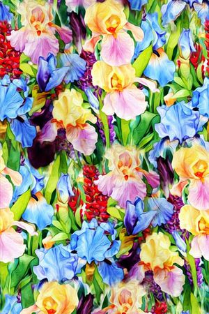 花卉 鸢尾花印花花型图片
