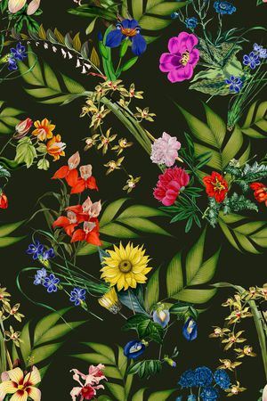 花卉印花花型图片