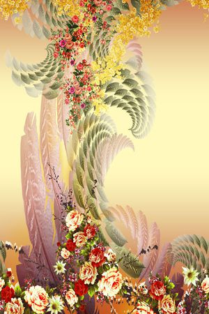 定位花印花花型图片