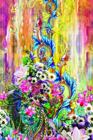 定位花印花花型图片