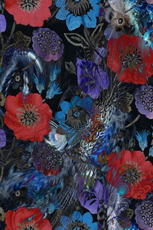抽象印花花型图片