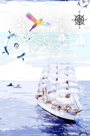 海洋印花花型图片