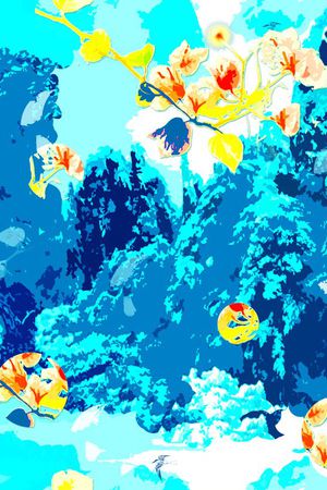 简约印花花型图片