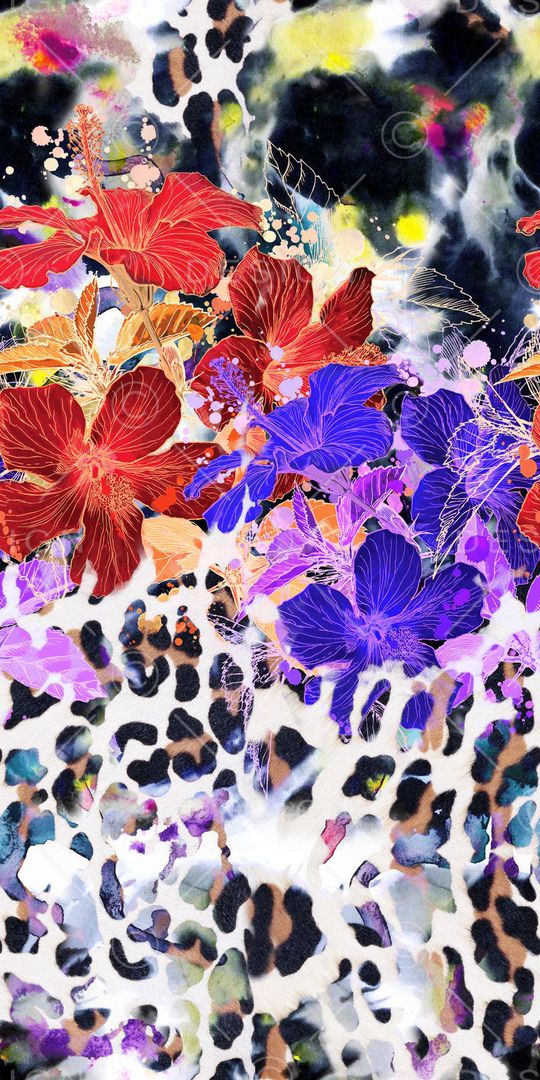 豹纹印花花型图片