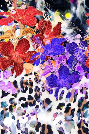 豹纹印花花型图片