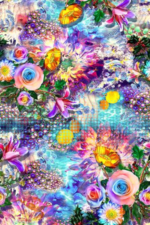 海洋印花花型图片