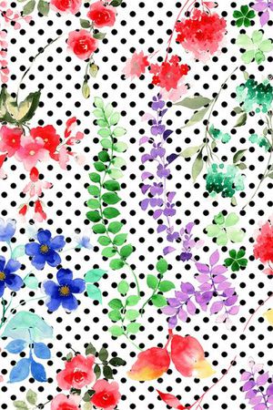 手绘插画印花花型图片