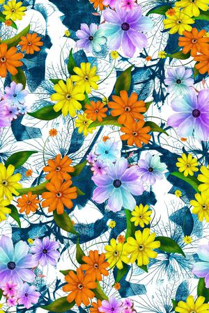 花瓣印花花型图片