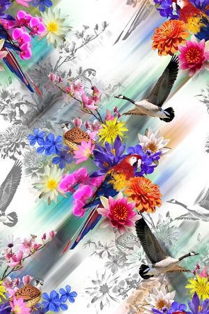 抽象印花花型图片