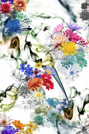 抽象印花花型图片