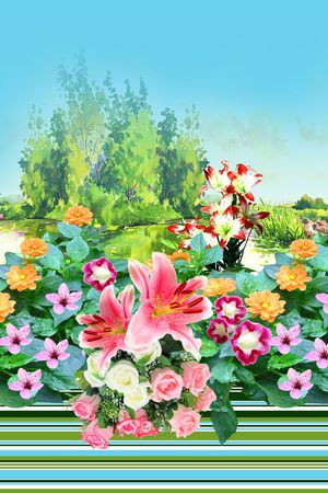 数码印花印花花型图片