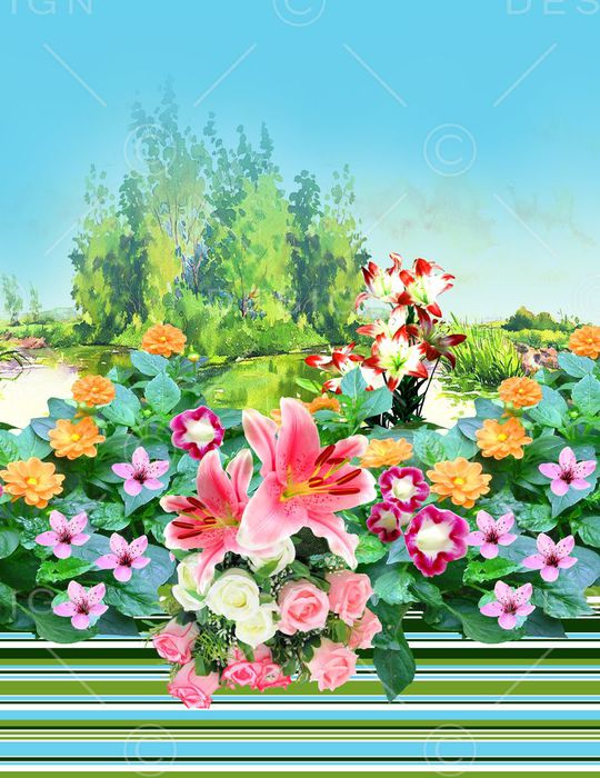数码印花印花花型图片