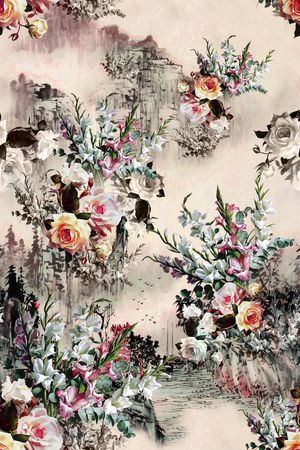 花卉印花花型图片