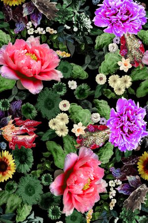 红花印花花型图片