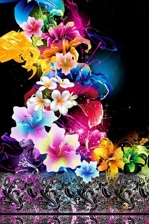 抽象印花花型图片
