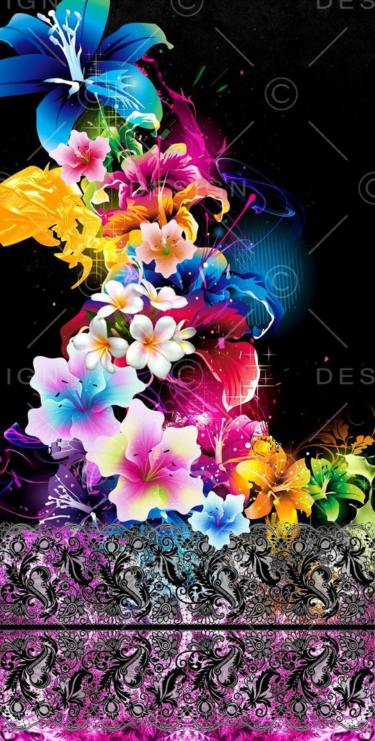 抽象印花花型图片