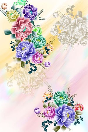 抽象印花花型图片