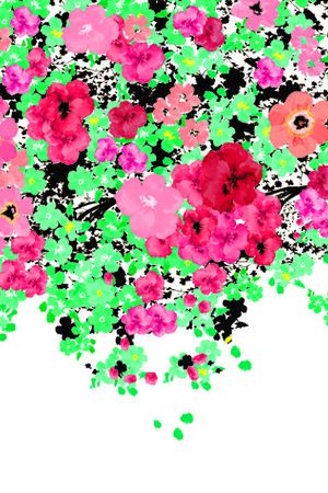 花群：短款连衣裙印花花型图片