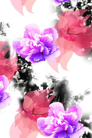 抽象印花花型图片