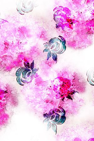 花瓣印花花型图片
