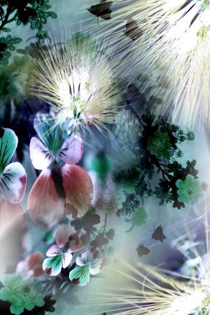 绿色印花花型图片