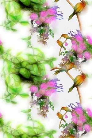 群花印花花型图片