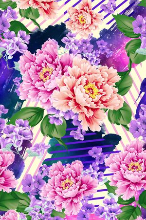 花卉印花花型图片