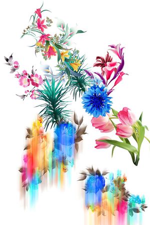 花卉印花花型图片
