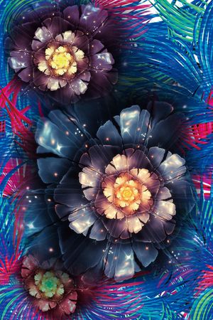 花卉印花花型图片