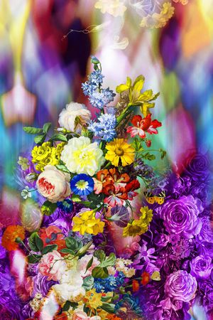 抽象印花花型图片