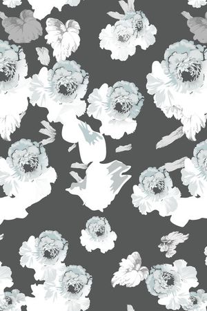 白花印花花型图片