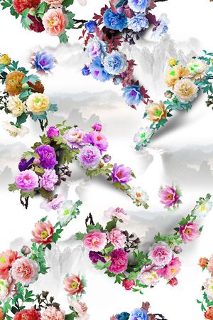 花卉印花花型图片