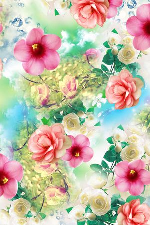 花卉印花花型图片