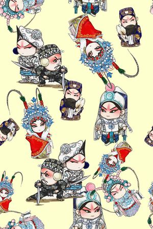 中国风印花花型图片
