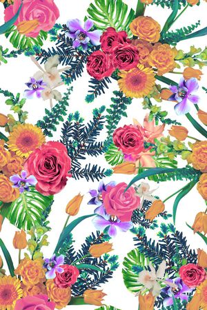 花朵印花花型图片